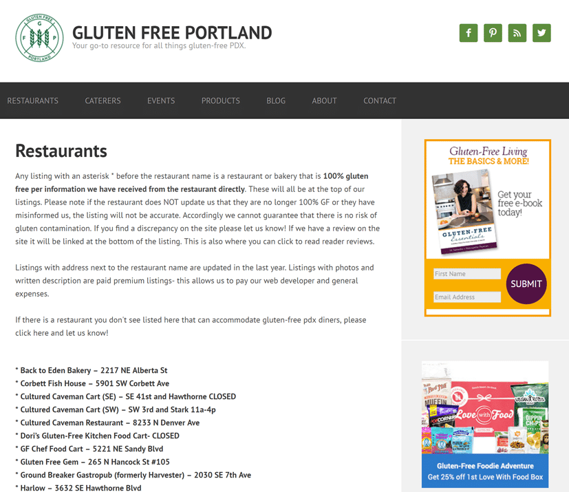 gluten-free portland community